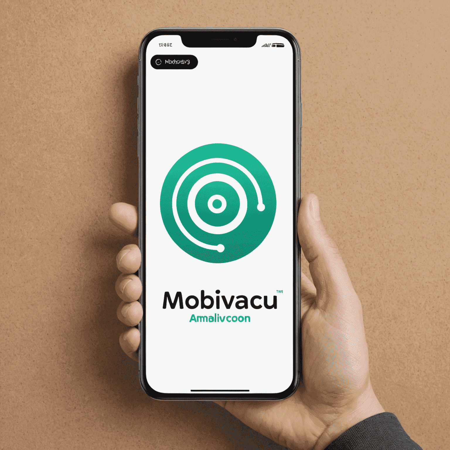 شعار mobivacu_com يعرض رمزًا لحلول الاتصالات المتنقلة