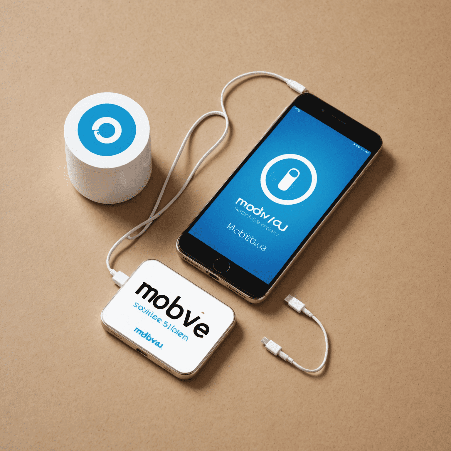 شعار mobivacu_com يعرض رمزًا لحلول الاتصالات المتنقلة
