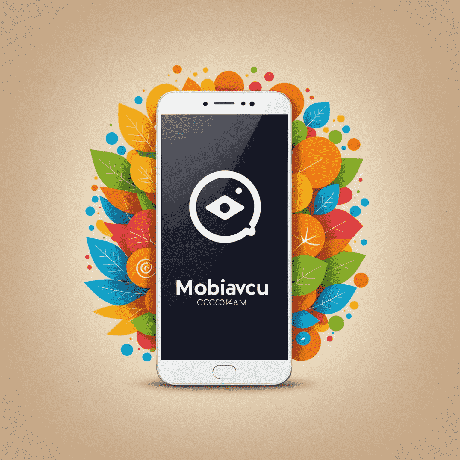 شعار mobivacu_com يعرض رمزًا لحلول الاتصالات المتنقلة