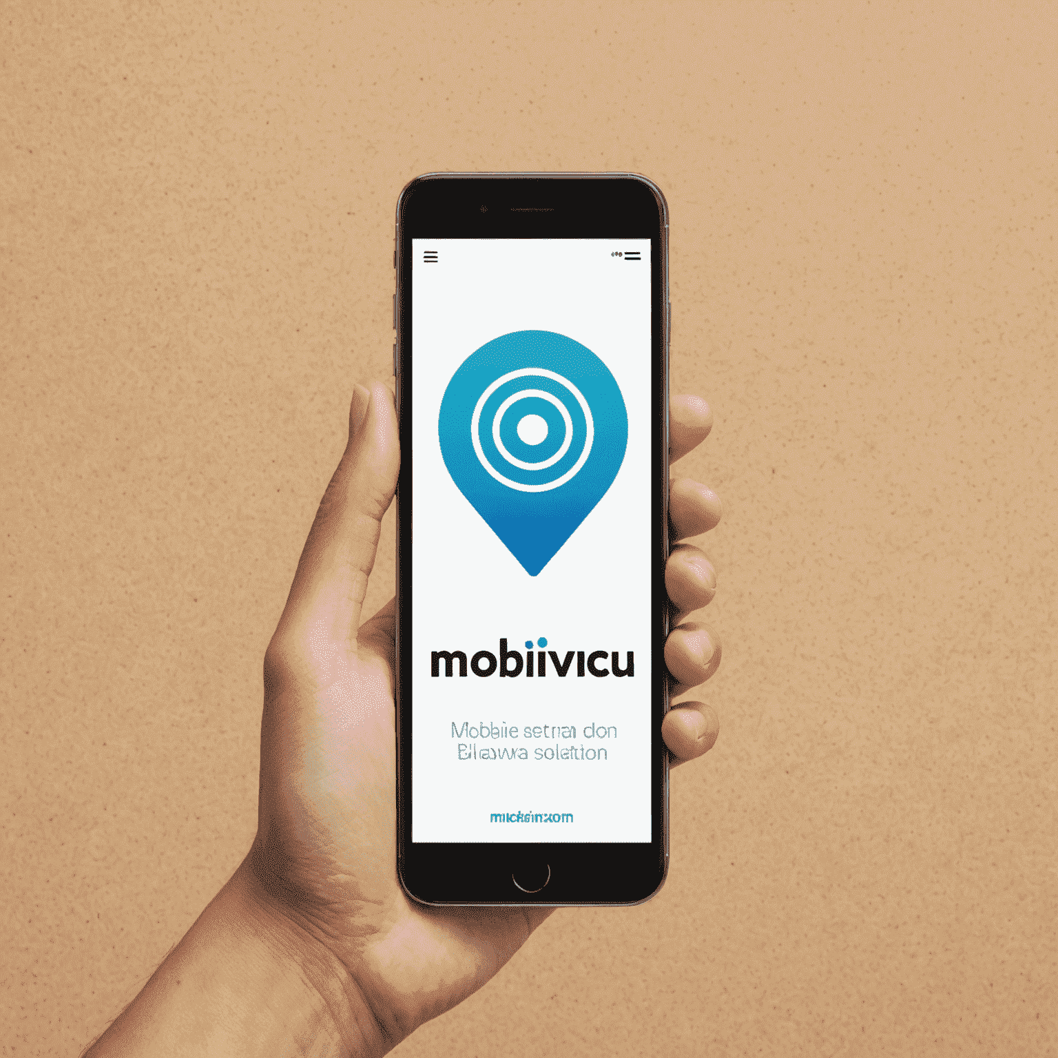 شعار mobivacu_com يعرض رمزًا لحلول الاتصالات المتنقلة